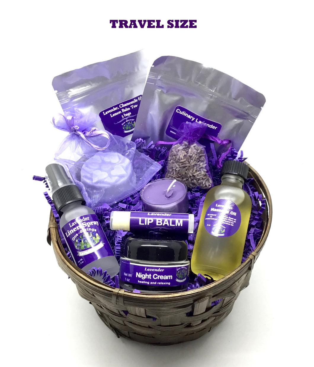 Lavender Gift Basket- Massage Oil Option